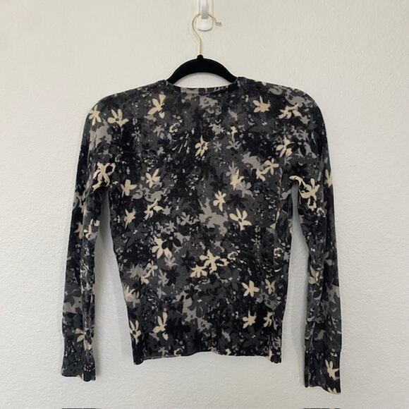 Vintage Gap Italian Merino Wool Cardigan Sweater Black/Gray/Off White Women's M - Picture 10 of 11